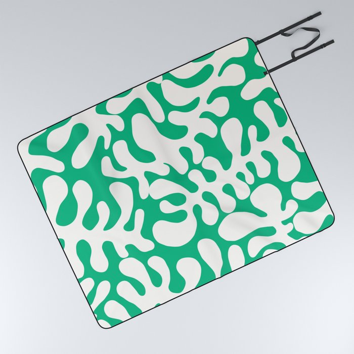 White Matisse cut outs seaweed pattern 20 Picnic Blanket
