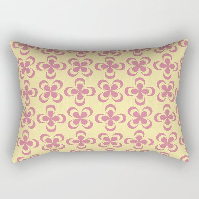 Geometric Floral design Rectangular Pillow