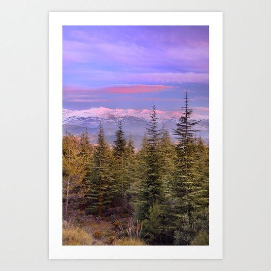"At the mountains" Art Print