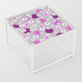 Daisies Flower Blossoms pink white floral Design Acrylic Box