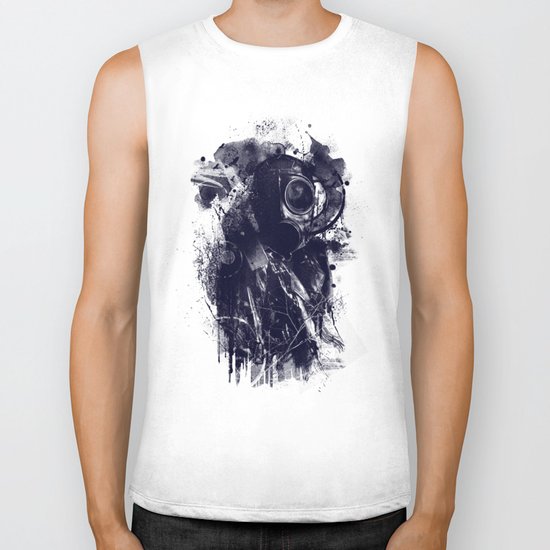 black gasmask Biker Tank