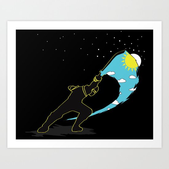 Ninja Slice Art Print