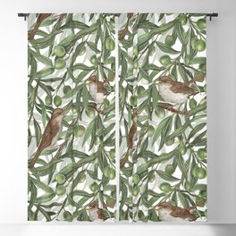 Nightingales in the olive tree Blackout Curtain