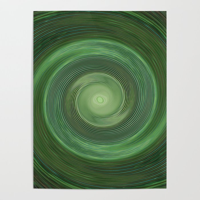 Green swirl Poster