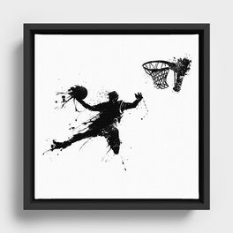 Slam dunk Basketballer Framed Canvas