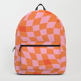 Summer marmalade love gingham checker pattern Backpack