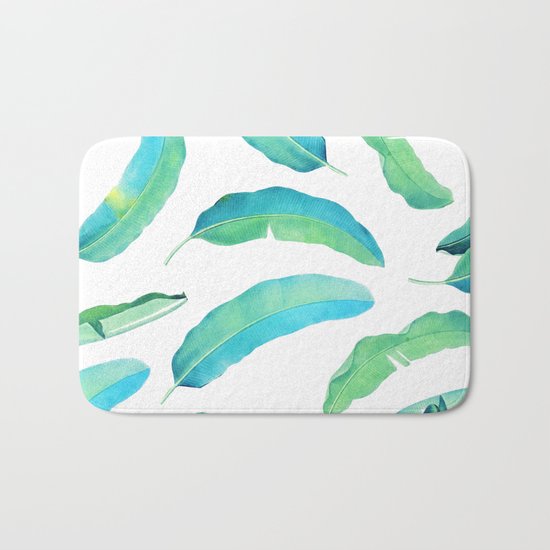 Turn Over a New Banana Leaf #society6 buyart #bananaleaves Bath Mat
