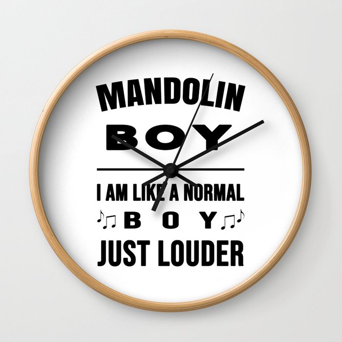 Mandolin Boy Like A Normal Boy Just Louder Wall Clock