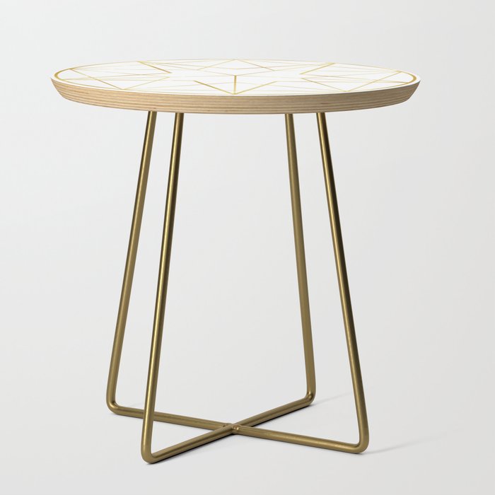 Simple Golden Line Sigil Side Table