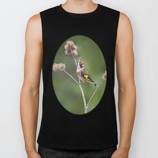 Goldfinch (Carduelis carduelis) Biker Tank