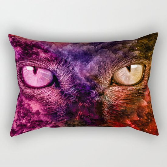 Galactic cat Rectangular Pillow