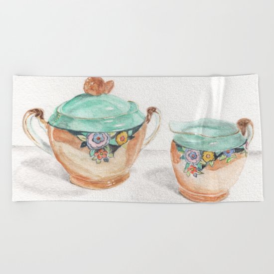 Sugar and Creamer Beach Towel