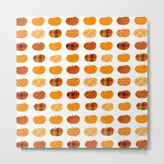 Pumpkin Pattern Metal Print