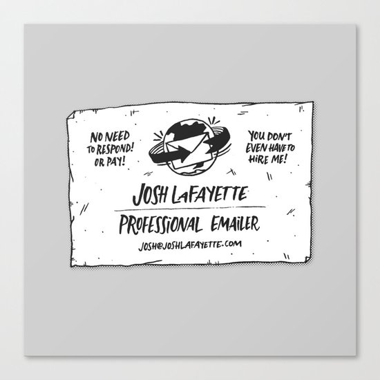 Fake Business Card Canvas Print