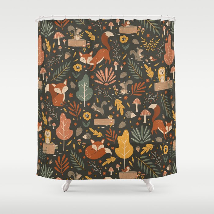Woodland Critters Shower Curtain