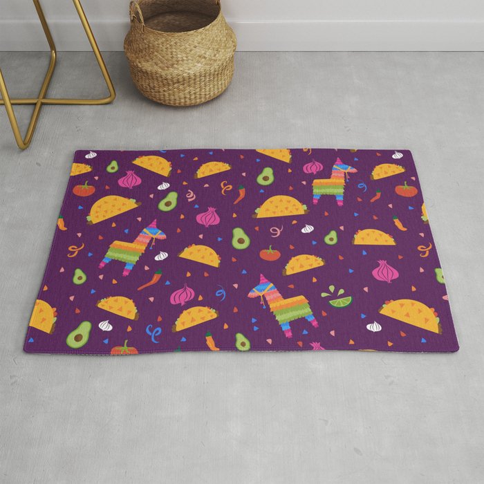 Taco Fiesta in Purple Rug