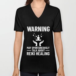Reiki Healer Energy Healing Music Master Stone V Neck T Shirt