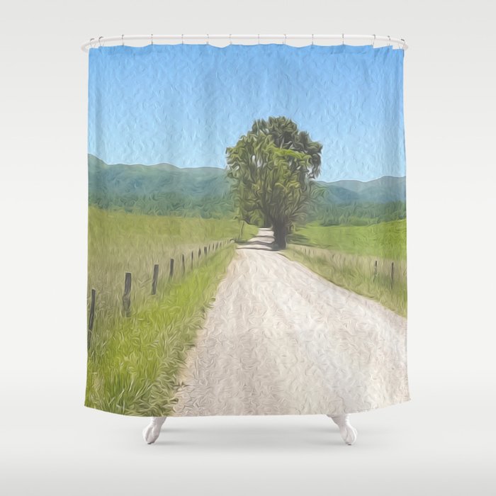 All Roads Lead to Here Shower Curtain