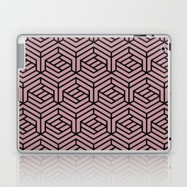 Black and Pink Modern Cube Geometric Pattern Pairs DE 2022 Popular Color Rose Meadow DE6025 Laptop Skin