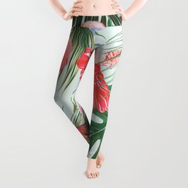 Tropical plants and animals  Leggings