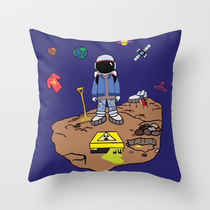 Hypebeast Astronaut Throw Pillow