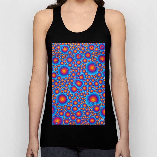 Blue And Orange Bubbles Unisex Tank Top
