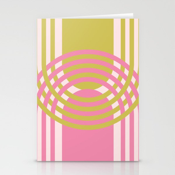 Arches Composition in Rose Pink and Light Moody Green Stationery Cards