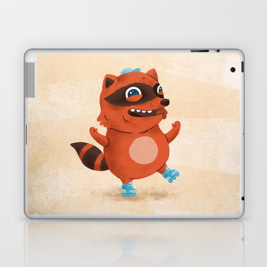 Rollerblade Raccoon Laptop & iPad Skin
