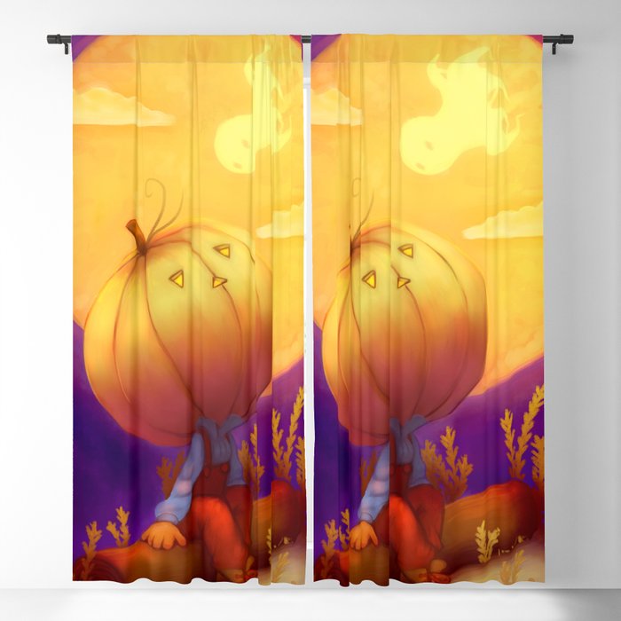 Peter Pumpkin Head Blackout Curtain
