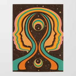 Look Within, Retro, Psychedelic, Mid Century Art Poster