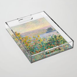 Flower Beds at Vetheuil Acrylic Tray