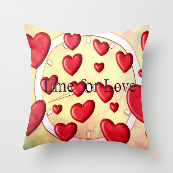 Time to love Throw Pillow