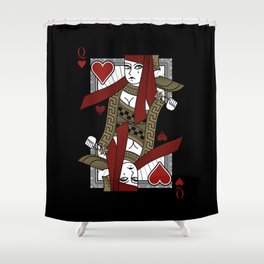 Omnia Suprema Queen of Hearts Shower Curtain