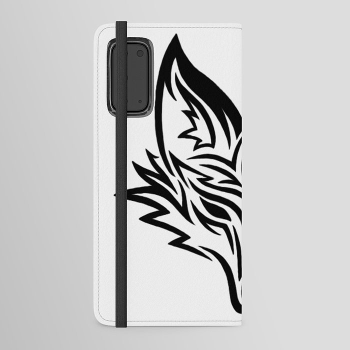 Tribal Fox Head Android Wallet Case