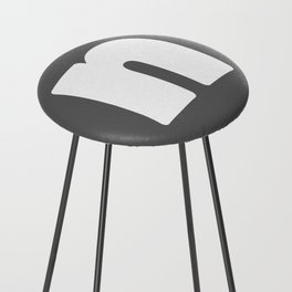 n (White & Grey Letter) Counter Stool