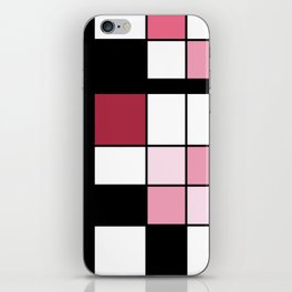 De Stijl Style Geometrical Art Pink iPhone Skin