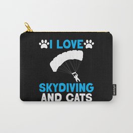 I Love Skydiving And Cats. Parachuting. Skydiving Carry-All Pouch | Parachutelife, Parachute, Skydivinglover, Diveparachute, Skydivinggift, Parachutejump, Funnyskydiving, Loveskydiving, Skydiving, Skydivinggear 