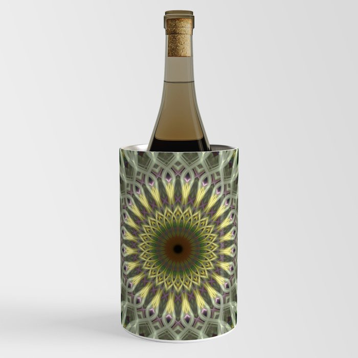 Gold and green mandala Wine Chiller
