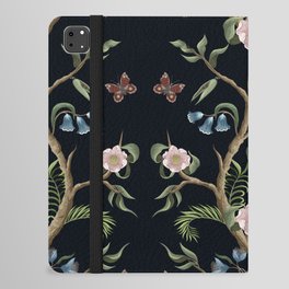 Chinoiserie Dark Oriental Floral iPad Folio Case