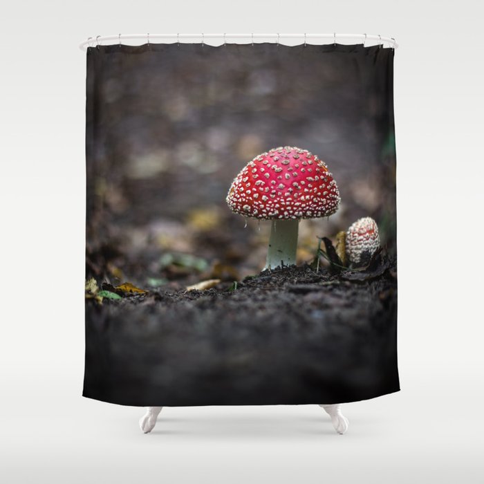 Mushroom Shower Curtain By Kalbsroulade, Society6 Mushroom Shower Curtain