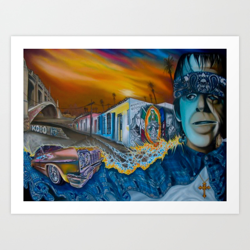 Vato Loco Herman Art Print By Huffnpaintstudio Society6