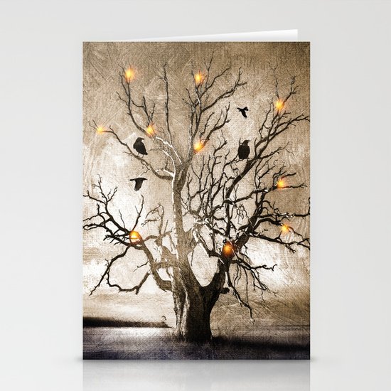Raven christmas I - HOLIDAZE Stationery Cards