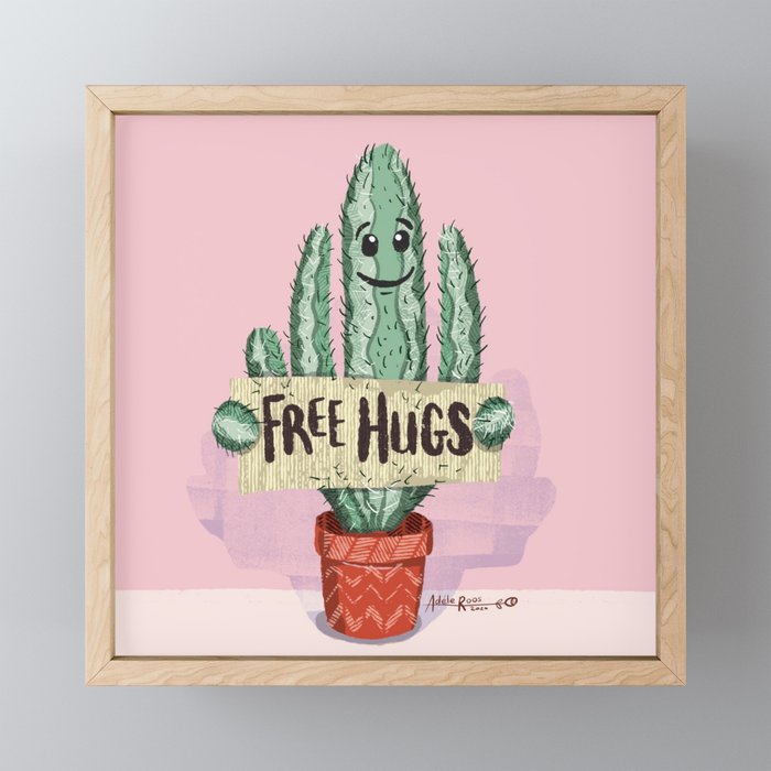 Free hugs Framed Mini Art Print