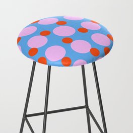 Modern Abstract Bubble Dance Pink And Blue Bar Stool