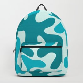 Sea Star Maximalist Pattern in Aqua and Teal Blue Backpack