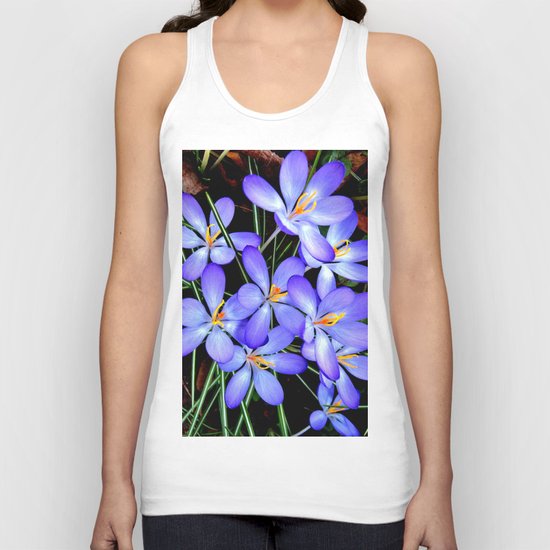 Blue Wildflowers Unisex Tank Top