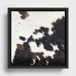 Brown Cowhide Framed Canvas