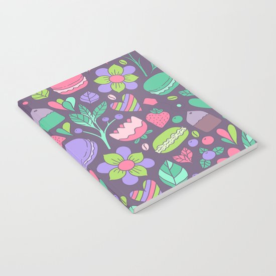 Macarons and flowers Notebook