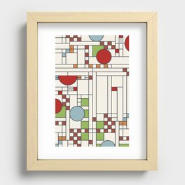 Stained glass pattern S02 Recessed Framed Print
