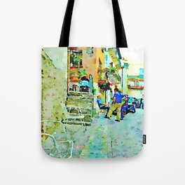 People on the street Tote Bag